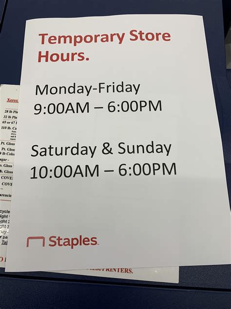 staples hours forum.